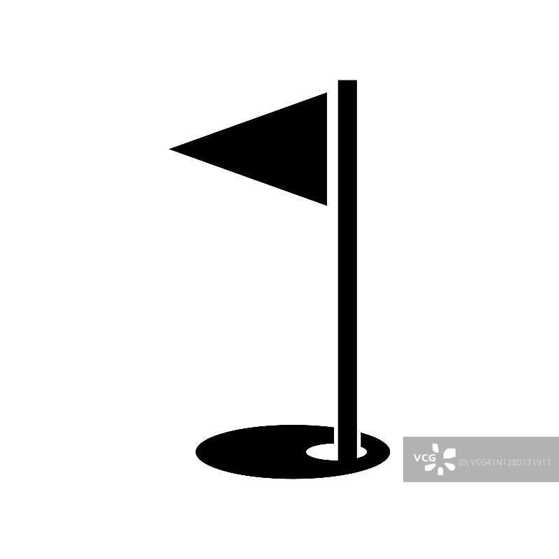 高尔夫图标，标志孤立在白色背景图片素材