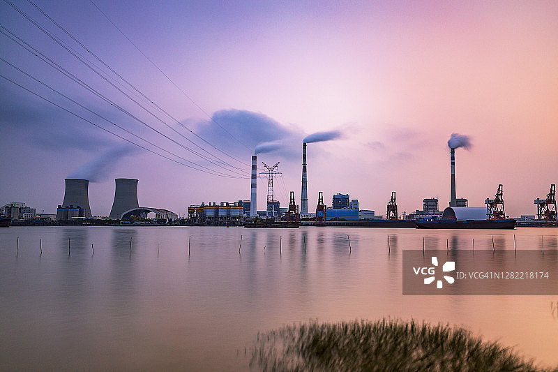 中国上海的燃煤发电站图片素材