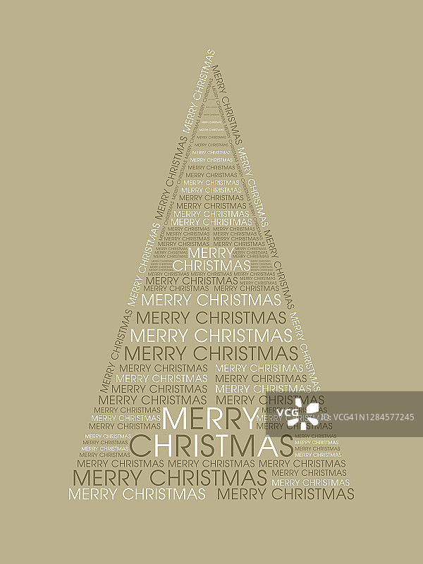 为庆祝基督教社区的节日，以圣诞树装饰圣诞快乐。图片素材