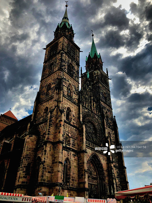 2018年7月27日，德国纽伦堡Lorenz教堂图片素材