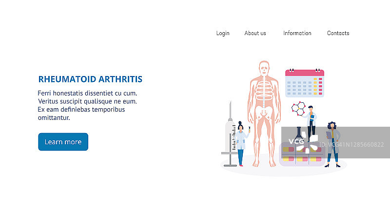 类风湿性关节炎诊疗app登陆页面模板图片素材