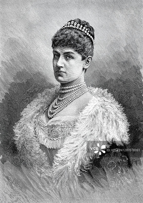 夏洛特，Württemberg的女王，肖像图片素材