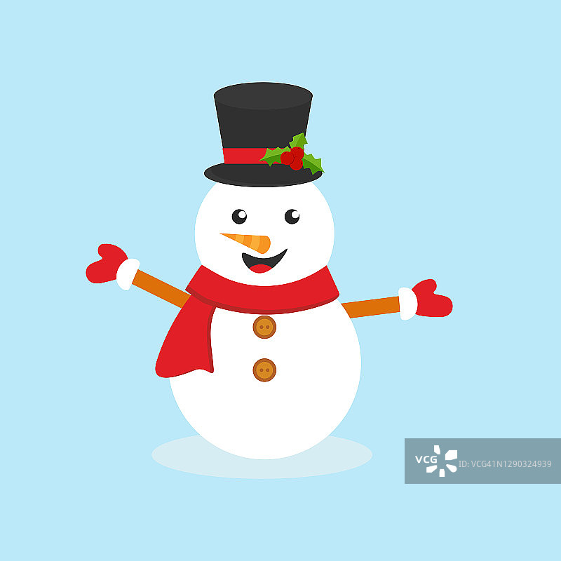 冬季可爱的雪人系列图片素材