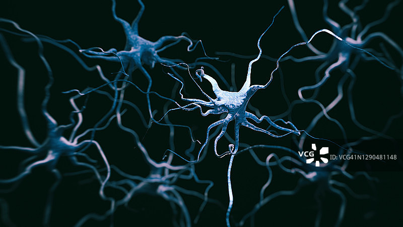 神经元细胞特写视图图片素材