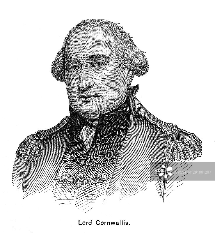 查尔斯·康沃利斯将军的肖像图片素材