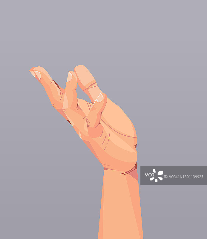 人的手显示手势，沟通语言，手势概念垂直图片素材