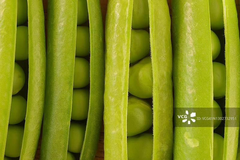 绿色豌豆的特写图片素材