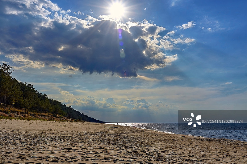 夏季波罗的海海滩。图片素材