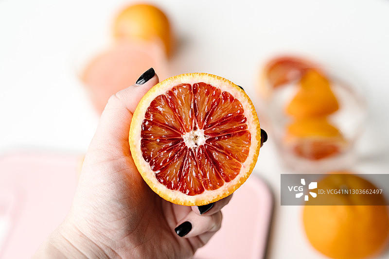 健康生活方式红橙汁半照片图片素材