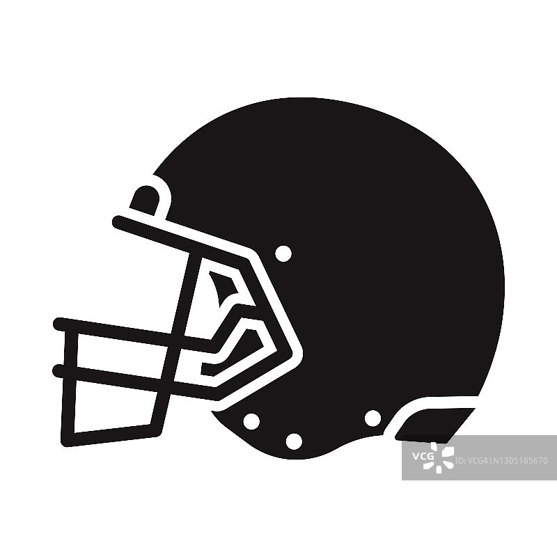 美式橄榄球头盔运动字形图标图片素材