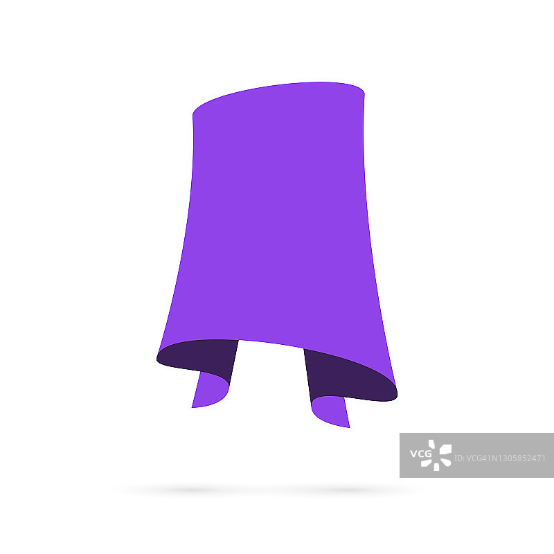 紫色的旗帜-设计元素在白色的背景图片素材