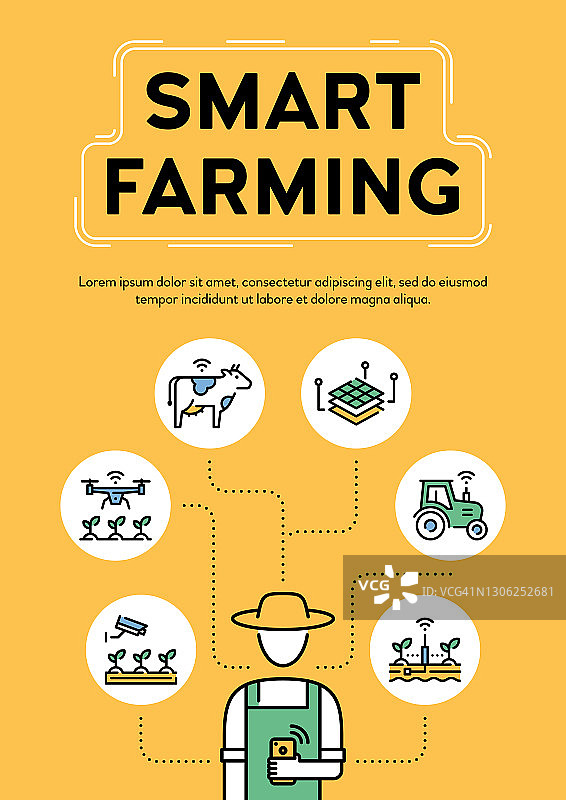 矢量智能农场农业海报图片素材
