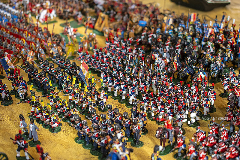 玩具铅士兵，来自法国和其他国家。图片素材