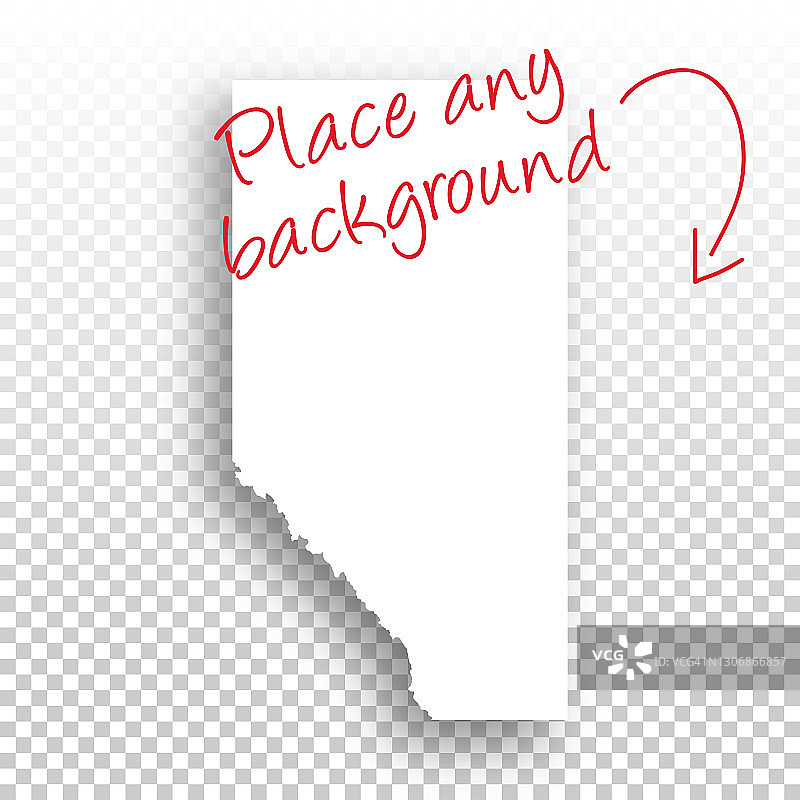 阿尔伯塔省地图设计-空白背景图片素材