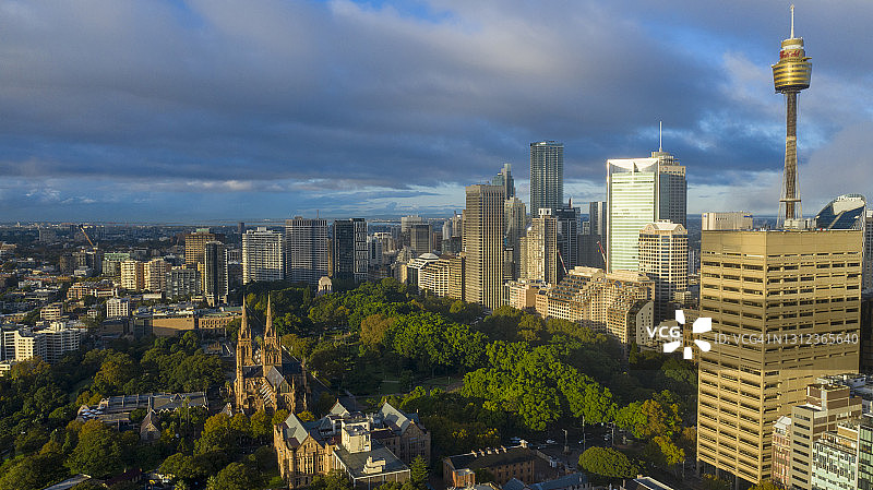 悉尼CBD无人机图片图片素材