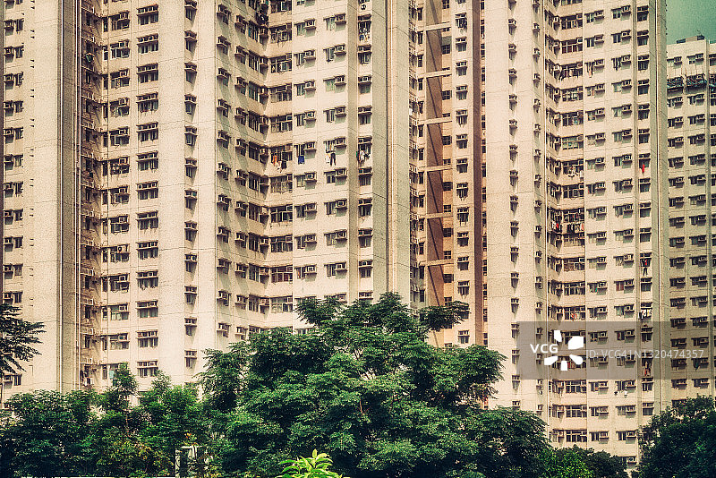 香港拥挤的房屋图片素材