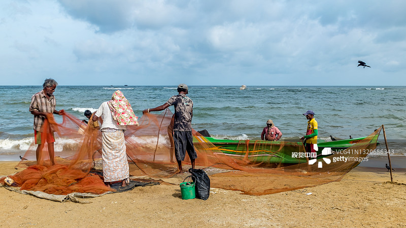 斯里兰卡的钓鱼图片素材