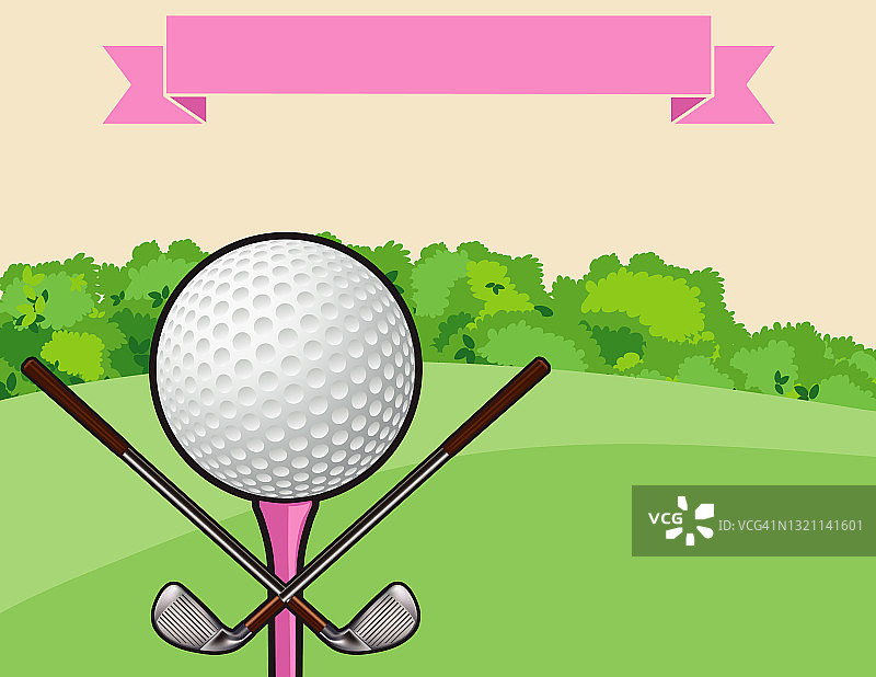 高尔夫背景与推杆绿图片素材