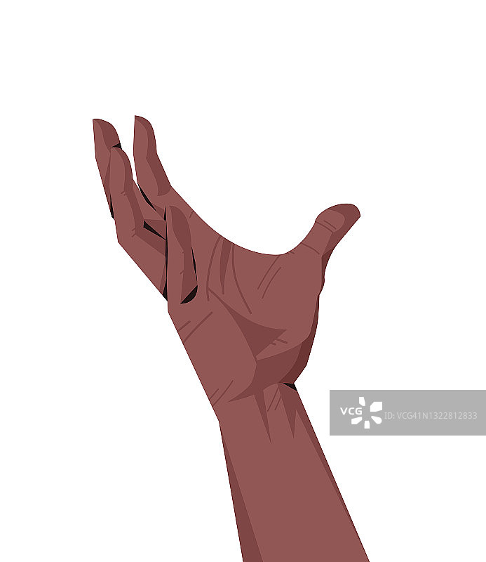 非裔美国人用手展示手势，交流语言，手势概念图片素材