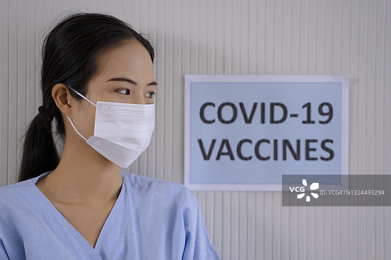 接种疫苗预防covid-19大流行。图片素材
