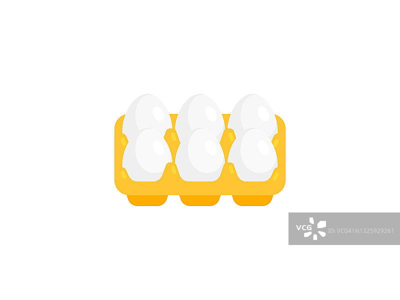 打开鸡蛋盒孤立在白色背景上图片素材
