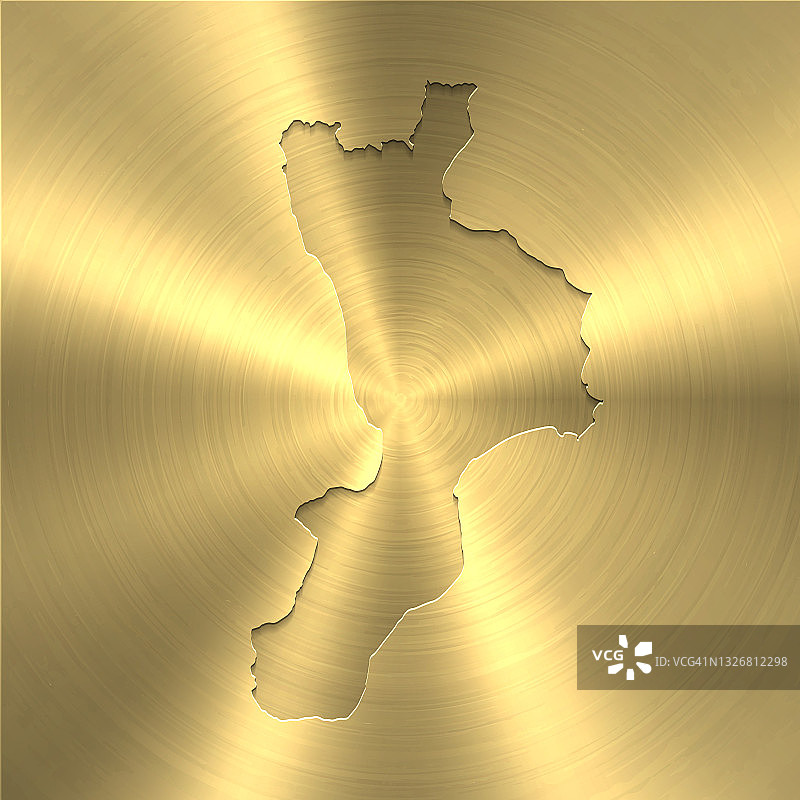 卡拉布里亚地图上的金色背景-圆形拉丝金属纹理图片素材
