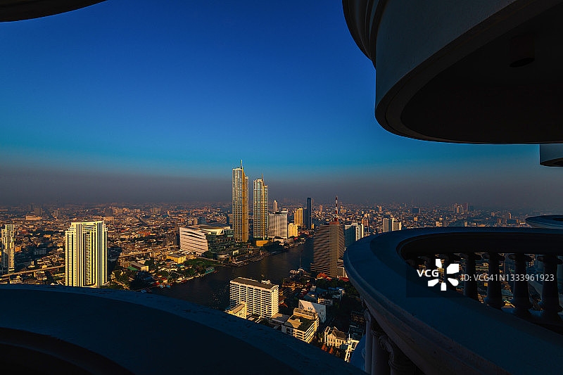 泰国曼谷，黎明时分，城市被封锁图片素材