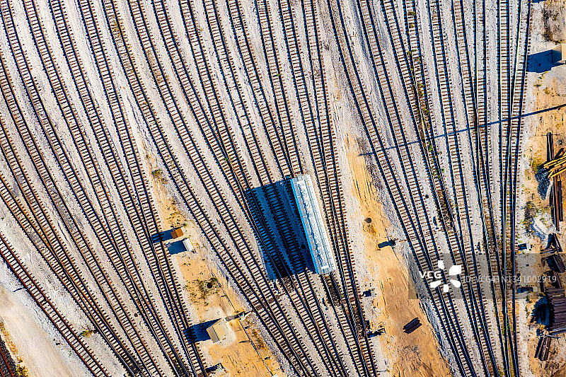 加拿大沃恩，枫树，麦克米伦船坞，铁路分类船坞的鸟瞰图图片素材
