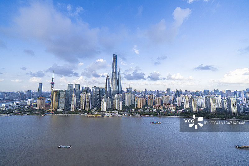 上海陆家嘴的天际线图片素材