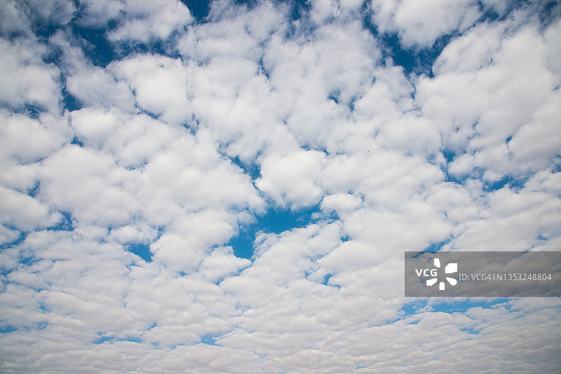 蓝色的天空和美丽的白云。背景图片素材