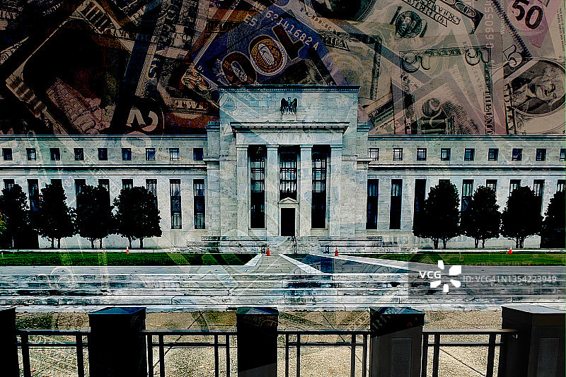 美联储-通货膨胀和利率图片素材