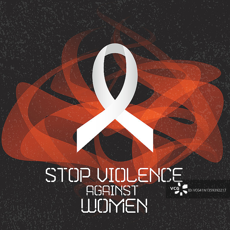 关于暴力侵害妇女的意识丝带，插图图片素材