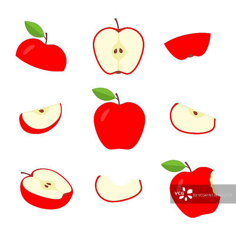 红苹果。图片素材