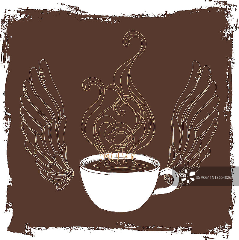咖啡和翅膀图片素材