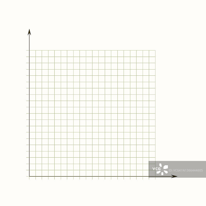 方格纸。数学图形。笛卡尔坐标系有x轴，y轴。带有颜色线的方形背景。几何图案供学校、教育。衬空白透明背景图片素材