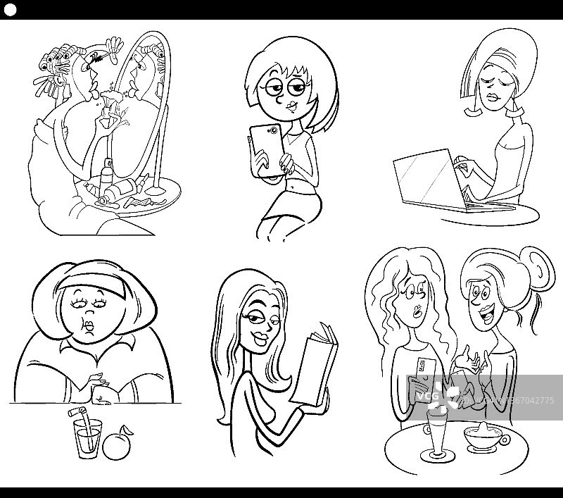 卡通女性漫画人物图片素材