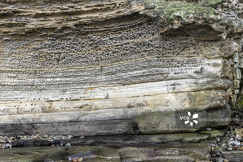 苏格兰斯凯岛埃尔戈尔海滩岩石的细节图片素材
