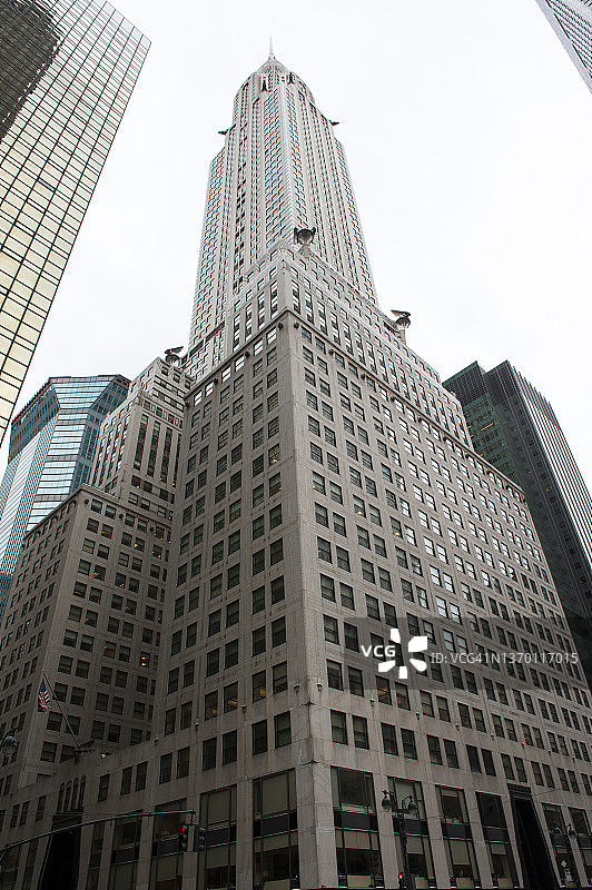 纽约克莱斯勒大厦的高处图片素材