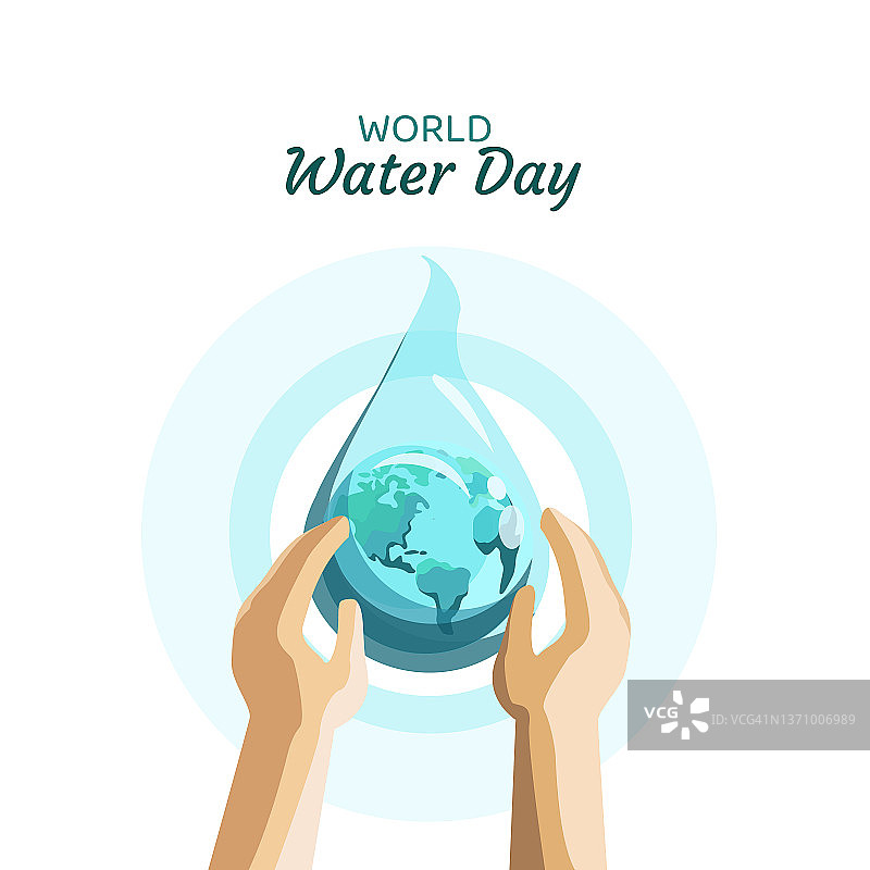 世界水日，矢量插图图片素材
