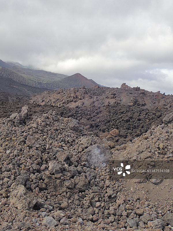 火山风景优美的风景。富恩卡连特，拉帕尔马，加那利群岛图片素材