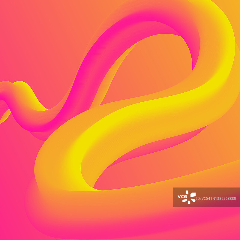流体抽象设计橙色梯度背景图片素材