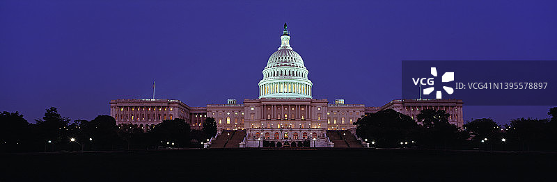 美国国会之夜图片素材