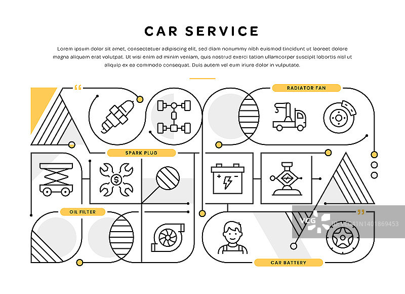 汽车服务信息图模板设计图片素材