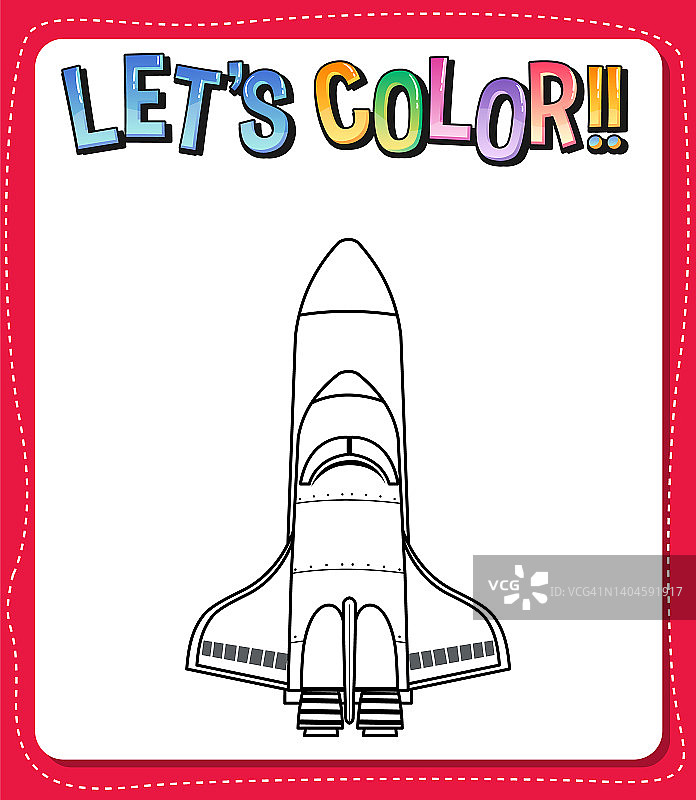 工作表模板letâ的颜色!!文字和火箭轮廓图片素材