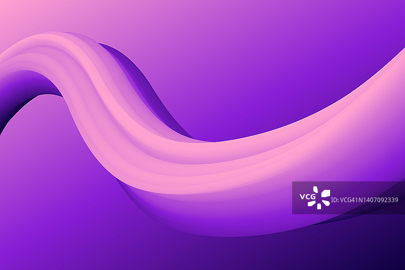 在紫色梯度背景上的流体抽象设计图片素材