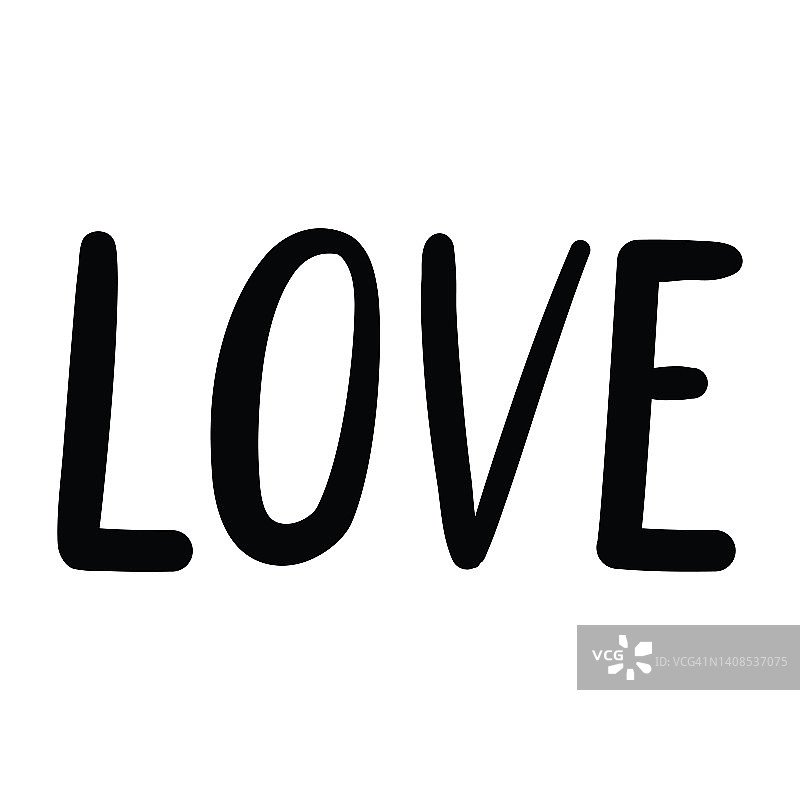 矢量排版文字LOVE装饰箭头。白底黑底写着“爱”字。图片素材