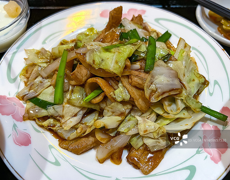 耐力猪肉烧肉，中家teishoku的主菜图片素材