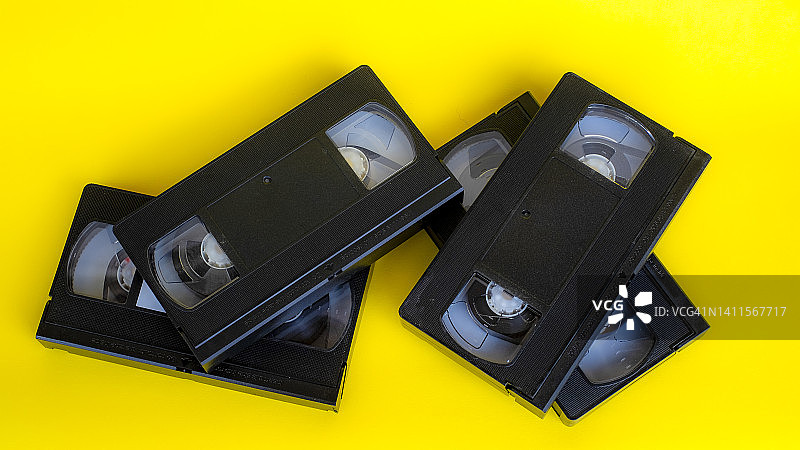 旧的VHS模拟录像带图片素材