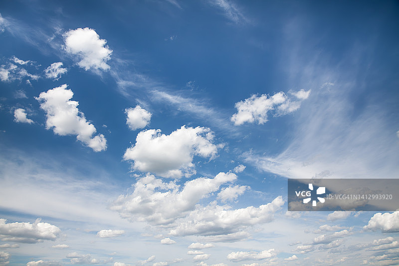 白云和明亮的蓝天背景图片素材