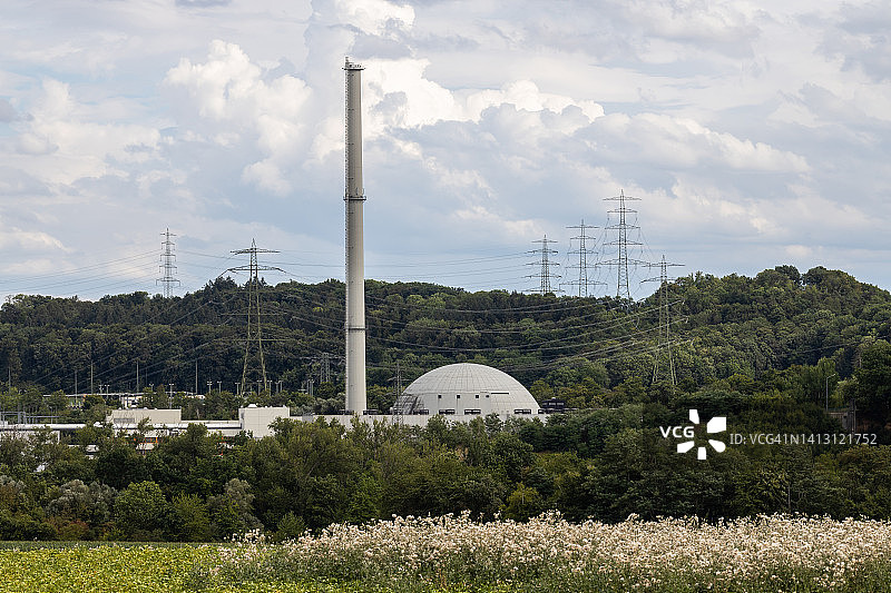 Neckarwestheim核电厂1号机组(Baden-Württemberg，德国)图片素材
